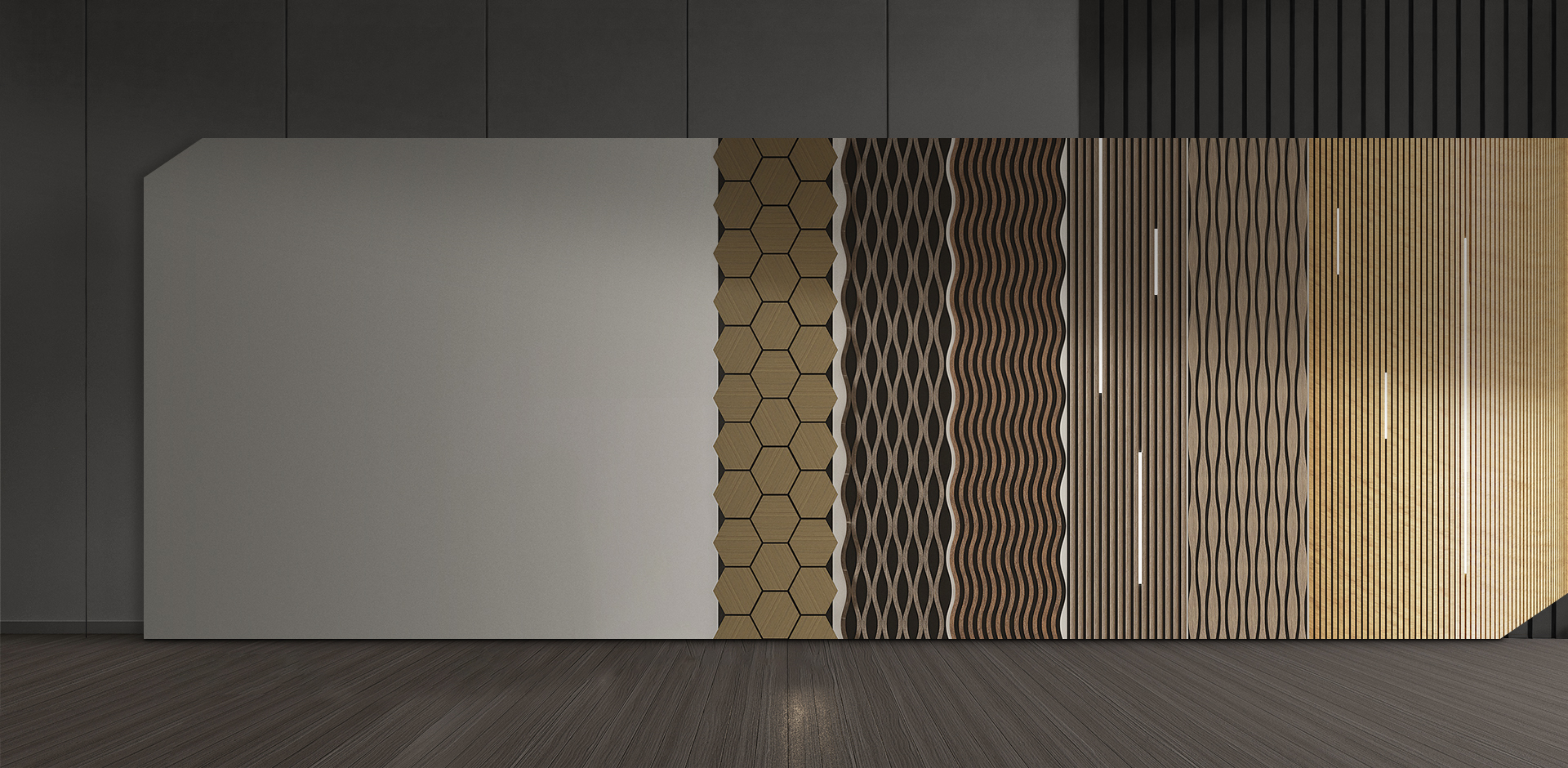 Essential Wood Slat Panel Accessories - alternate view